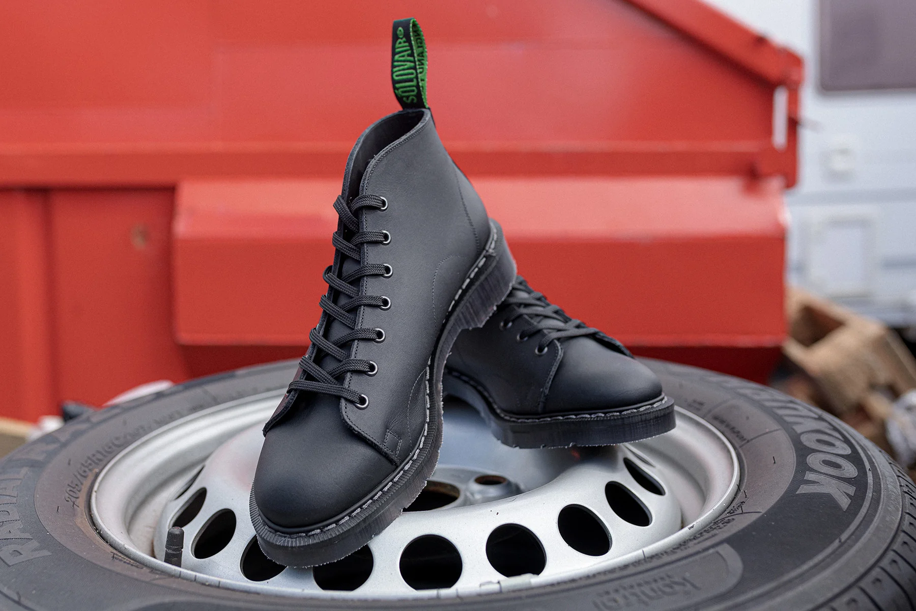 Black Greasy Monkey Boot - Image 6